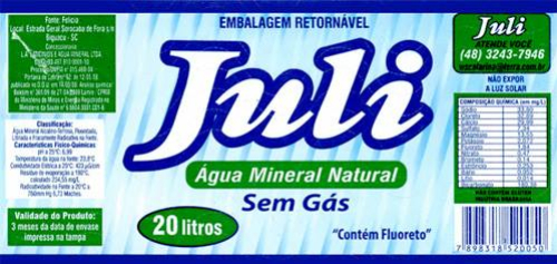Agua mineral juli  Biguaçu SC